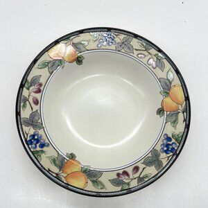 Mikasa Garden Harvest Intaglio CAC29 Soup Bowl 9 3/8" Pears Grapes Fruit – Vinta